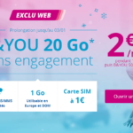 b and you 2 99 euros decembre 2017 forfait 4g 150x150 - B&You : un forfait 4G avec 20Go de data à 2,99€/mois pendant 1 an !