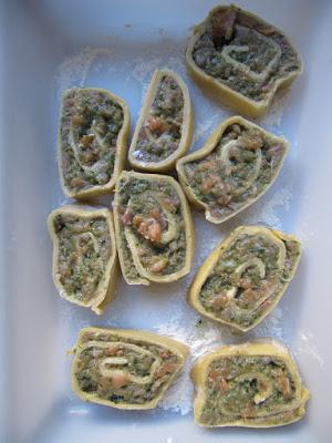 Escargots au saumon (Fleischschnaka version poisson)