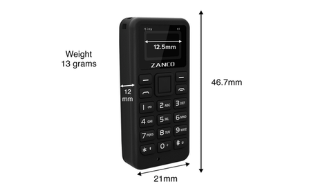 Zanco tiny t1, le plus petit téléphone portable en projet Kickstarter !