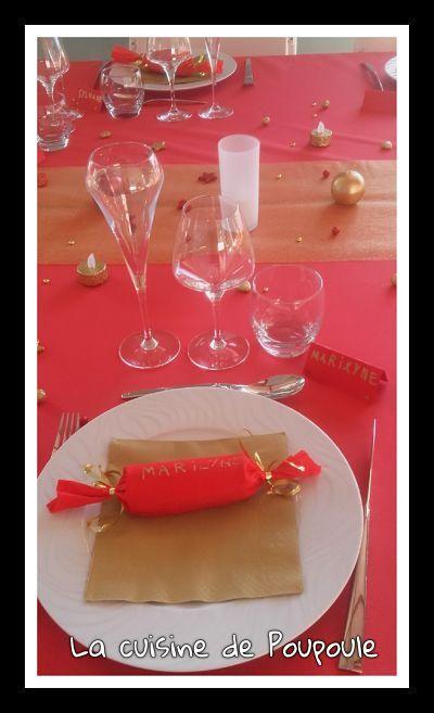 Ma table de noël (2017) rouge et or