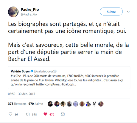 "romantisme&quot; Guevara selon Hidalgo