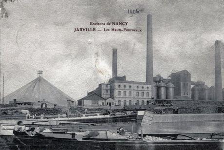 Les hauts-fourneaux de Jarville et le crassier en 1906