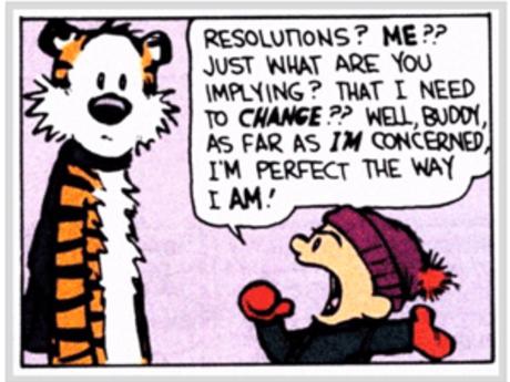 New year resolutions