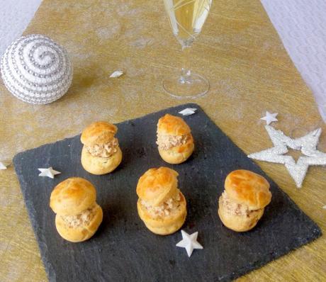 Petits choux apéritifs à la mousse de foie gras