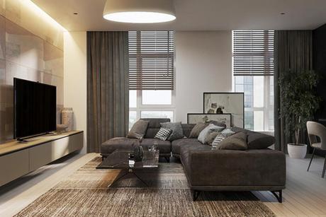 Un appartement contemporain, chaleureux et presque “rustique”