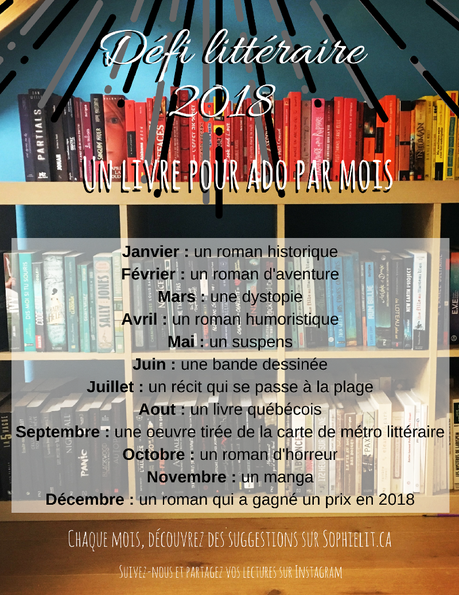 Défi Littéraire "Ado" 2018 par Sophielit
