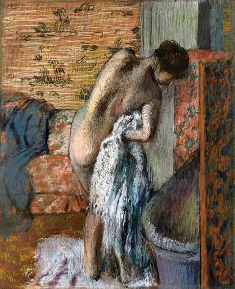 Edgar Degas (1834-1917) : Suite de nus... Pastels. Le cas de Degas - Après le bain, 1896