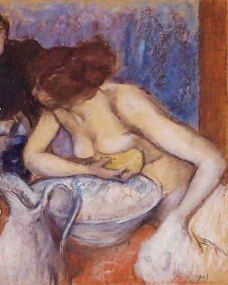 Edgar Degas (1834-1917) : Suite de nus... Pastels. Le cas de Degas - Après le bain, vers 1890
