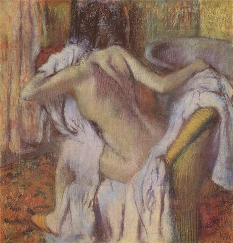 Edgar Degas (1834-1917) : Suite de nus... Pastels. Le cas de Degas - Femme s'essuyant, 1890/1895