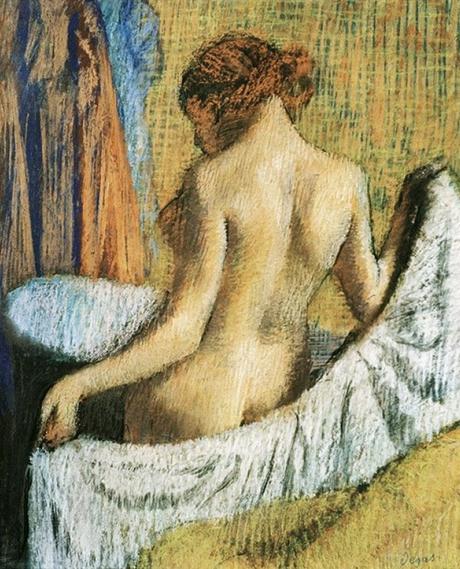 Edgar Degas (1834-1917) : Suite de nus... Pastels. Le cas de Degas - Femme à la serviette, 1898