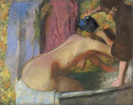 Edgar Degas (1834-1917) : Suite de nus... Pastels. Le cas de Degas - Femme se baignant, 1896