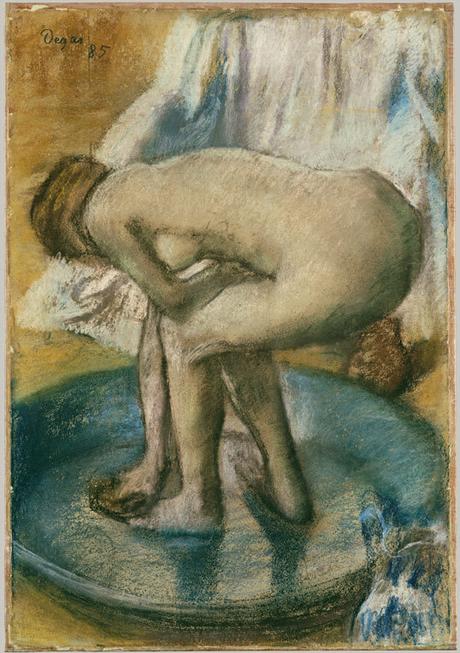 Edgar Degas (1834-1917) : Suite de nus... Pastels. Le cas de Degas - Le tub, 1885