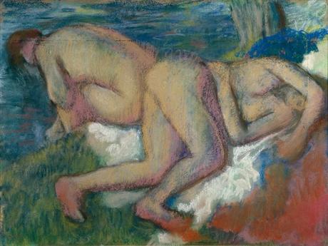Edgar Degas (1834-1917) : Suite de nus... Pastels. Le cas de Degas - Deux femmes au bain, 1895