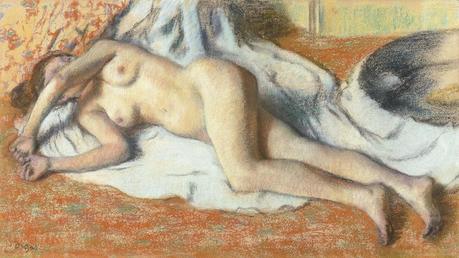 Edgar Degas (1834-1917) : Suite de nus... Pastels. Le cas de Degas - Femme nue couchée, 1885