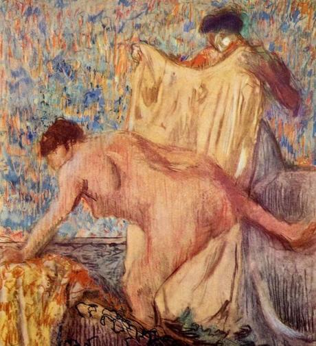Edgar Degas (1834-1917) : Suite de nus... Pastels. Le cas de Degas - Femme sortant de son bain, 1900