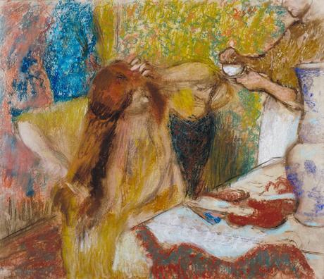 Edgar Degas (1834-1917) : Suite de nus... Pastels. Le cas de Degas - Femme à sa toilette, vers 1894