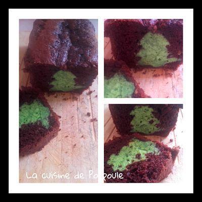 Cake surprise (sapin) chocolat pistache au thermomix ou sans 