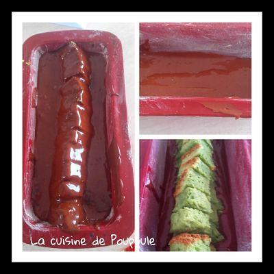 Cake surprise (sapin) chocolat pistache au thermomix ou sans 