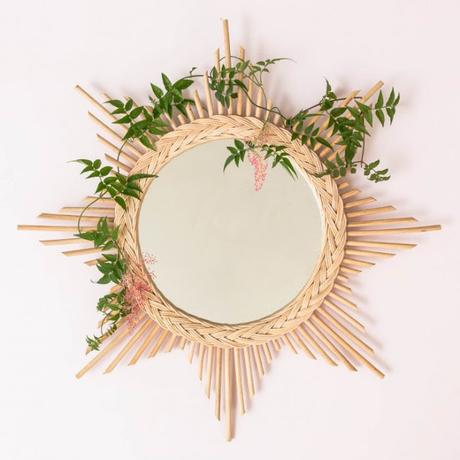 miroir en rotin Le Petit florilège via Nat et nature