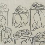 Picasso, l’année 1932 études:jeune fille assoupie