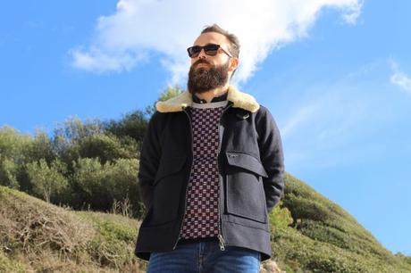 Pull en laine homme Montagut Collection Capsule en partenariat avec la créatrice de mode Elise Chalmin 