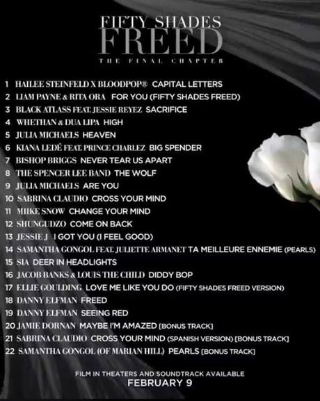 Découvrez les titres de la bande Originale de Fifty Shades Freed et une belle surprise....
