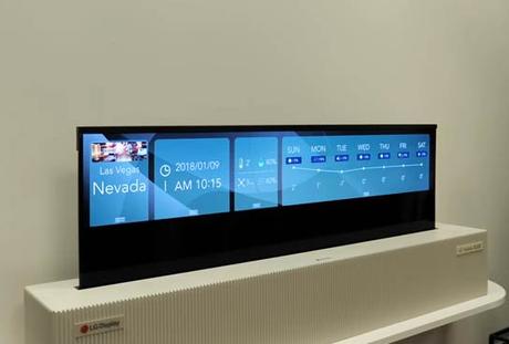 CES 2018 : LG dévoile une TV OLED enroulable de 65 pouces