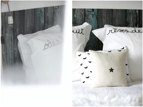 Tête de lit effet bois avec du vinyle décoratif Beija Flor