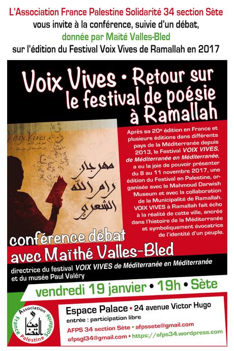 VOIX VIVES – Retour sur le festival de poésie à Ramallah en 2017 VOIX VIVES – Retour sur le festival de poésie à Ramallah en 2017