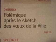 polémique,oyonnax,ain,haut-bugey,france,rhône-alpes auvergne,cérémonie des vœux d'oyonnax,politique,scandale,provocation,politique de la ville,humoriste