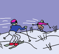 Chassé-croisé à ski