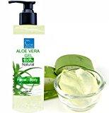 100% Natural Gel d'Aloe Vera - Excellent hydratant Visage & Corps Cheveux - Calmant Aprés Epilation - Flacon Pompe 200 ml