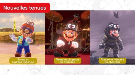 Mise à jour Super Mario Odyssey date de sortie nouvelles tenues