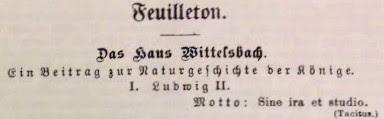 Février 1884. Virulentes attaques d'un journal socialiste contre Louis II de Bavière.