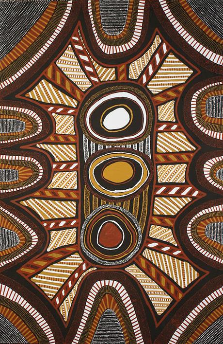 Focus sur une peinture aborigène : "Kulama Design&quot; de Nina PURUNTATAMERI