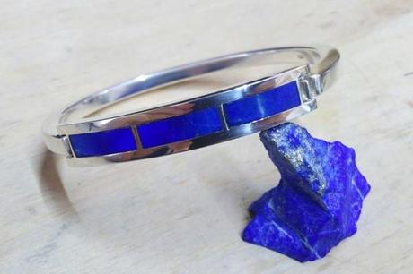 bracelet lapis lazuli homme en argent