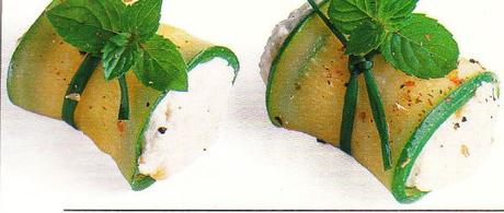 Roulades de courgettes à la feta