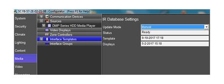 elan ir database settings