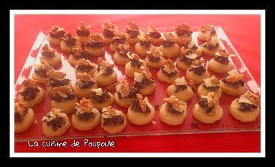 MIni-tartelettes au caviar d'olives au thermomix ou sans 