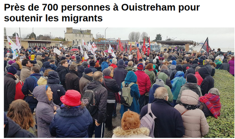 #Ouistreham : soutien massif aux migrants