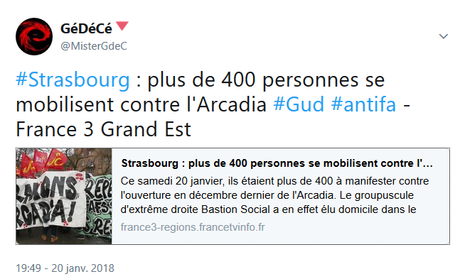 Stop aux verrues fascistes en fRance, fermeture de l’ #Arcadia ! #Strasbourg Stop aux verrues fascistes en fRance, fermeture de l’ #Arcadia ! #Strasbourg