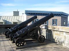 Canons at the border of Old Upper Town, Québec City
