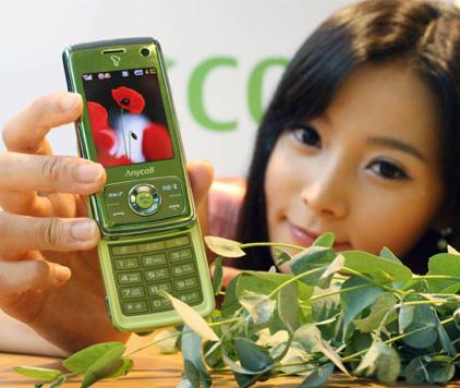 Téléphone Samsung écologique.