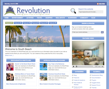 Theme revolution city pour Wordpress