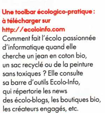 Ecolo-Info dans médias…