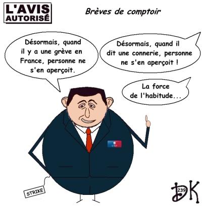 Tags : Nicolas Sarkozy, grève, UMP, brèves de comptoir, Elysée, connerie, On Strike, bistrot, l'avis autorisé, dessin humour
