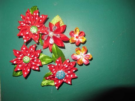 Mes ouvrages - fleurs en ruban - 2 Mes ouvrages - fleurs en ruban - 2