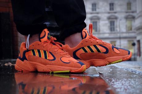 Adidas Yung 1 Orange on feet