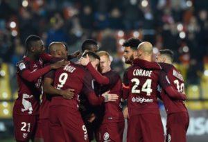 La joie des Messins après leur victoire face à Nice. Une victoire qui leur permet d'entretenir l'espoir du maintien. 