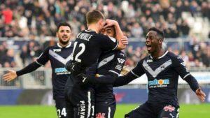 La joie des Bordelais après leur belle victoire face à Lyon.